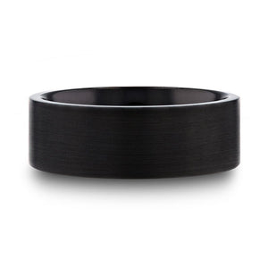 SAN BERNARDINO | Black Titanium Ring, Flat Brushed - Rings - Aydins Jewelry - 2