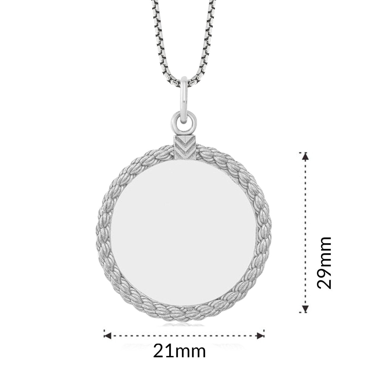 Sterling Silver Fingerprint Circle Pendant With Rope - Pendant > Fingerprint Necklace > Fingerprint Jewelry > Memorial Jewelry > Sterling Silver Fingerprint Necklace > Fingerprint Charm > Signature Jewelry > Photo Pendant > Real Photo Jewelry > - Aydins Jewelry - 3