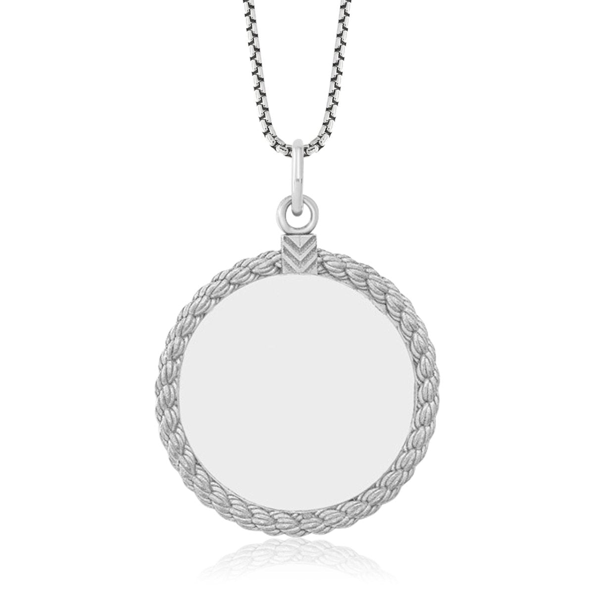 Sterling Silver Fingerprint Circle Pendant With Rope - Pendant > Fingerprint Necklace > Fingerprint Jewelry > Memorial Jewelry > Sterling Silver Fingerprint Necklace > Fingerprint Charm > Signature Jewelry > Photo Pendant > Real Photo Jewelry > - Aydins Jewelry - 8