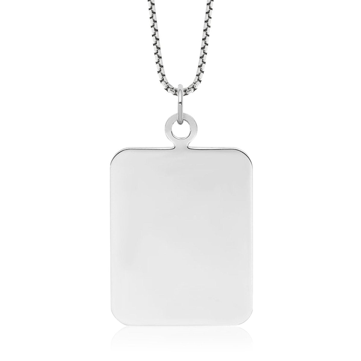 Sterling Silver Fingerprint Rectangle Pendant - Pendant > Fingerprint Necklace > Fingerprint Jewelry > Memorial Jewelry > Sterling Silver Fingerprint Necklace > Fingerprint Charm > Signature Jewelry > Photo Pendant > Real Photo Jewelry > - Aydins Jewelry - 8