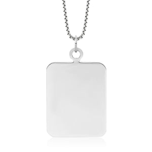 Sterling Silver Fingerprint Rectangle Pendant - Pendant > Fingerprint Necklace > Fingerprint Jewelry > Memorial Jewelry > Sterling Silver Fingerprint Necklace > Fingerprint Charm > Signature Jewelry > Photo Pendant > Real Photo Jewelry > - Aydins Jewelry - 8