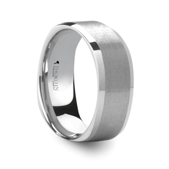 STERLING Tungsten Carbide men's wedding band, image 1