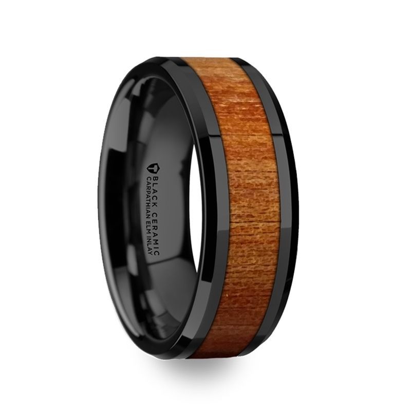 THRACIAN Black Ceramic men's wedding band, image 1