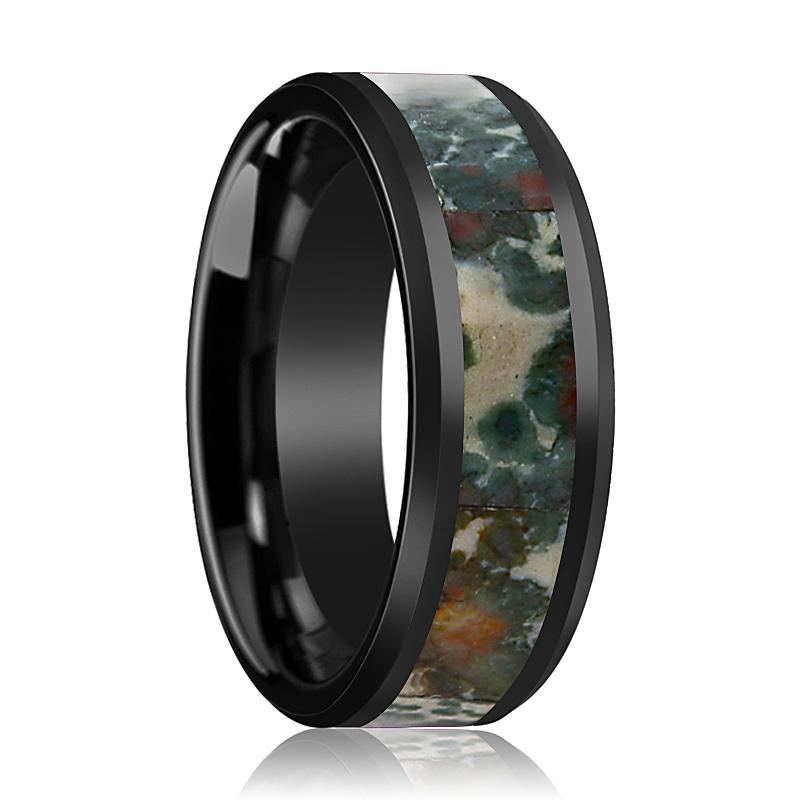 PROTOCERATOPS Ceramic men's wedding band, image 1