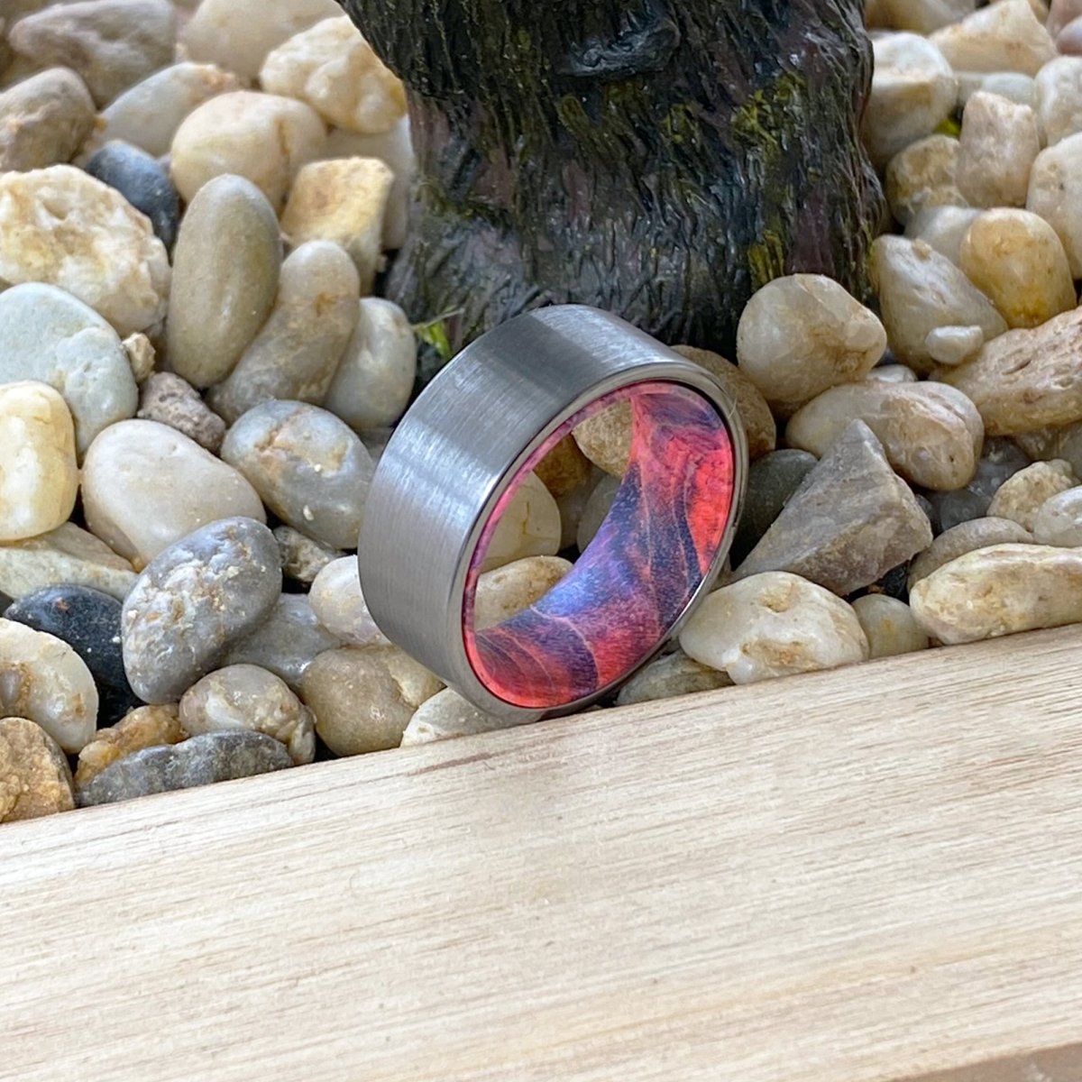 TSUNAMI — alternate angle — men's tungsten carbide wedding ring | Aydins Jewelry