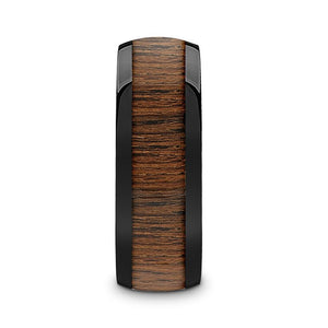 WALLACE Black Ceramic men's wedding band, image 2