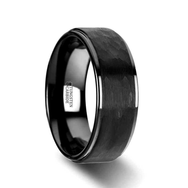 WARRIOR Black Ceramic men's wedding band, image 3