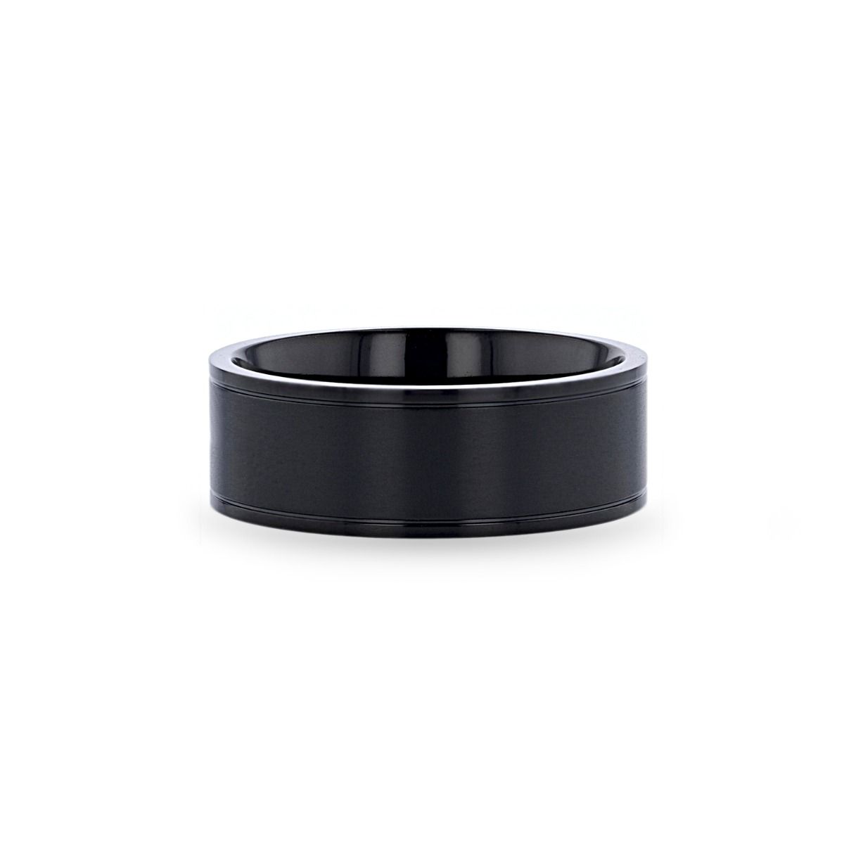 WOLFGANG — detail view — men's titanium wedding ring | Aydins Jewelry