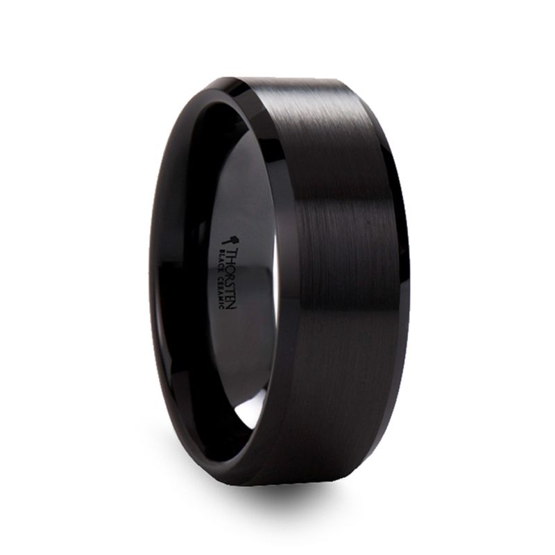 YORKSHIRE Black Ceramic men's wedding band, image 1