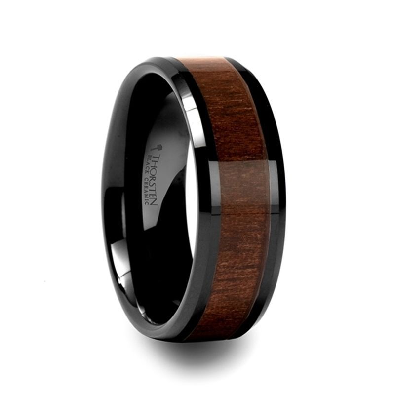 YUKON Black Ceramic men's wedding band, image 1