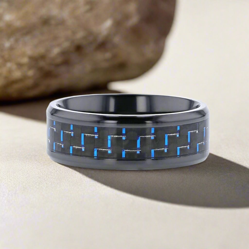 ZAYDEN Titanium men's wedding band, image 3