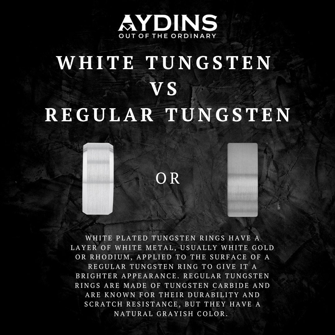 White Tungsten vs Regular Tungsten - Aydins Jewelry