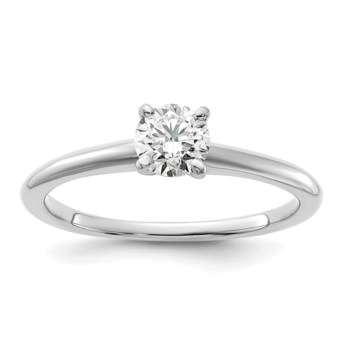 10kw 1/2ct Lab Grown Diamond VS+ F+ Round Comp Solitaire Eng Ring - authentic supplier studio photograph