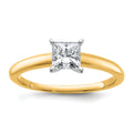 10ktt 3/4ct Lab Grown Diamond VS+ F+ Princess Comp Solitaire Eng Ring - authentic supplier studio photograph