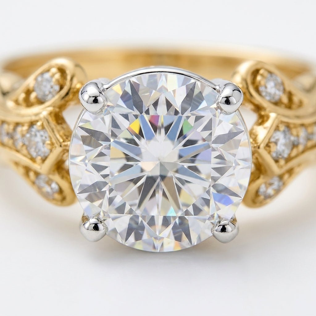 RM12979-150-LD Round halo engagement ring macro-sparkle
