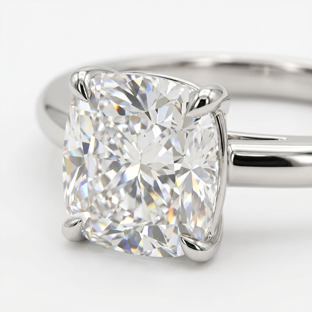 RM12844-100C-WLD Cushion solitaire engagement ring macro-sparkle