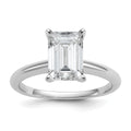 10kw 2 1/2ct Lab Grown Diamond VS+ F+ Emerald Solitaire Comp Eng Ring - authentic supplier studio photograph