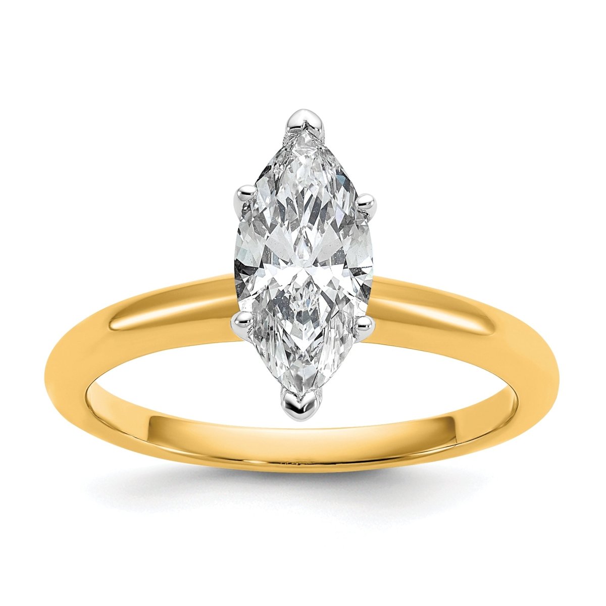 10ktt 1ct Lab Grown Diamond VS+ F+ Marquise Solitaire Comp Eng Ring - authentic supplier studio photograph