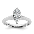 14k White Gold 1 carat Certified Lab Grown Diamond VS+ F+ Marquise 8X Complete Solitaire Ring - authentic supplier studio photograph