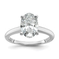 10kw 2ct Lab Grown Diamond VS+ F+ Oval Comp Solitaire Eng Ring - authentic supplier studio photograph