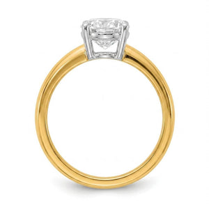 1 carat oval lab grown diamond engagement ring - side profile