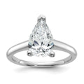 10kw 2ct Lab Grown Diamond VS+ F+ Pear Solitaire Comp Eng Ring - authentic supplier studio photograph