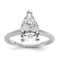 10kw 2 1/2ct Lab Grown Diamond VS+ F+ Pear Solitaire Comp Eng Ring - authentic supplier studio photograph