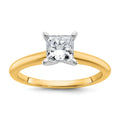 10ktt 1ct Lab Grown Diamond VS+ F+ Princess Comp Solitaire Eng Ring - authentic supplier studio photograph