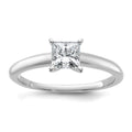 10kw 3/4ct Lab Grown Diamond VS+ F+ Princess Comp Solitaire Eng Ring - authentic supplier studio photograph