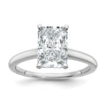10kw 2 1/2ct Lab Grown Diamond VS+ F+ Radiant Solitaire Comp Eng Ring - authentic supplier studio photograph