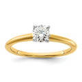 10ktt 1/2ct Lab Grown Diamond VS+ F+ Round Comp Solitaire Eng Ring - authentic supplier studio photograph