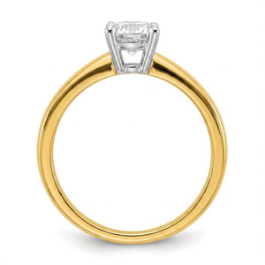SOL-100R-0LD Round solitaire engagement ring side-profile