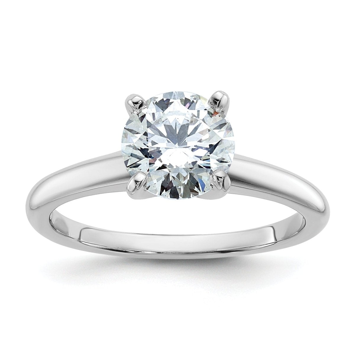 10kw 1 1/2ct Lab Grown Diamond VS+ F+ Round Comp Solitaire Eng Ring - authentic supplier studio photograph