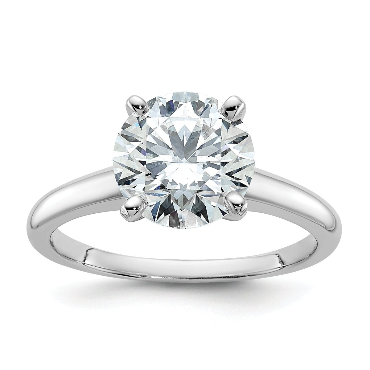 10kw 2 1/2ct Lab Grown Diamond VS+ F+ Round Comp Solitaire Eng Ring - authentic supplier studio photograph