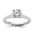 14k White Gold 1 carat Certified Lab Grown Diamond VS+ F+ Round 8X Complete Solitaire Ring - authentic supplier studio photograph