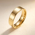 14k Gold Flat Comfort Fit Wedding Band, studio hero shot