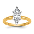 10ktt 1 1/2ct Lab Grown Diamond VS+ F+ Marquise Solitaire Comp Eng Ring - authentic supplier studio photograph