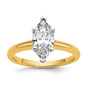 10ktt 1 1/2ct Lab Grown Diamond VS+ F+ Marquise Solitaire Comp Eng Ring - authentic supplier studio photograph