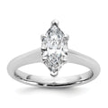 14k White Gold 1 1/2 carat Certified Lab Grown Diamond VS+ F+ Marquise 8X Complete Solitaire Ring - authentic supplier studio photograph