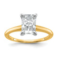 10ktt 1 1/2ct Lab Grown Diamond VS+ F+ Radiant Solitaire Comp Eng Ring - authentic supplier studio photograph