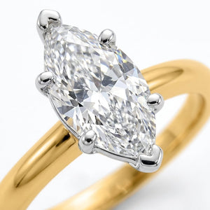 SOL-200MQ-0LD Marquise solitaire engagement ring macro-sparkle