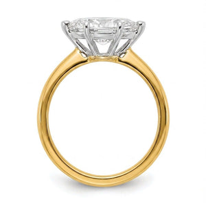 SOL-200MQ-0LD Marquise solitaire engagement ring side-profile