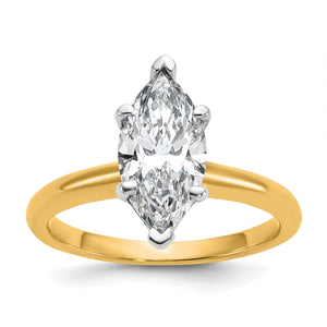 10ktt 2ct Lab Grown Diamond VS+ F+ Marquise Solitaire Comp Eng Ring - authentic supplier studio photograph