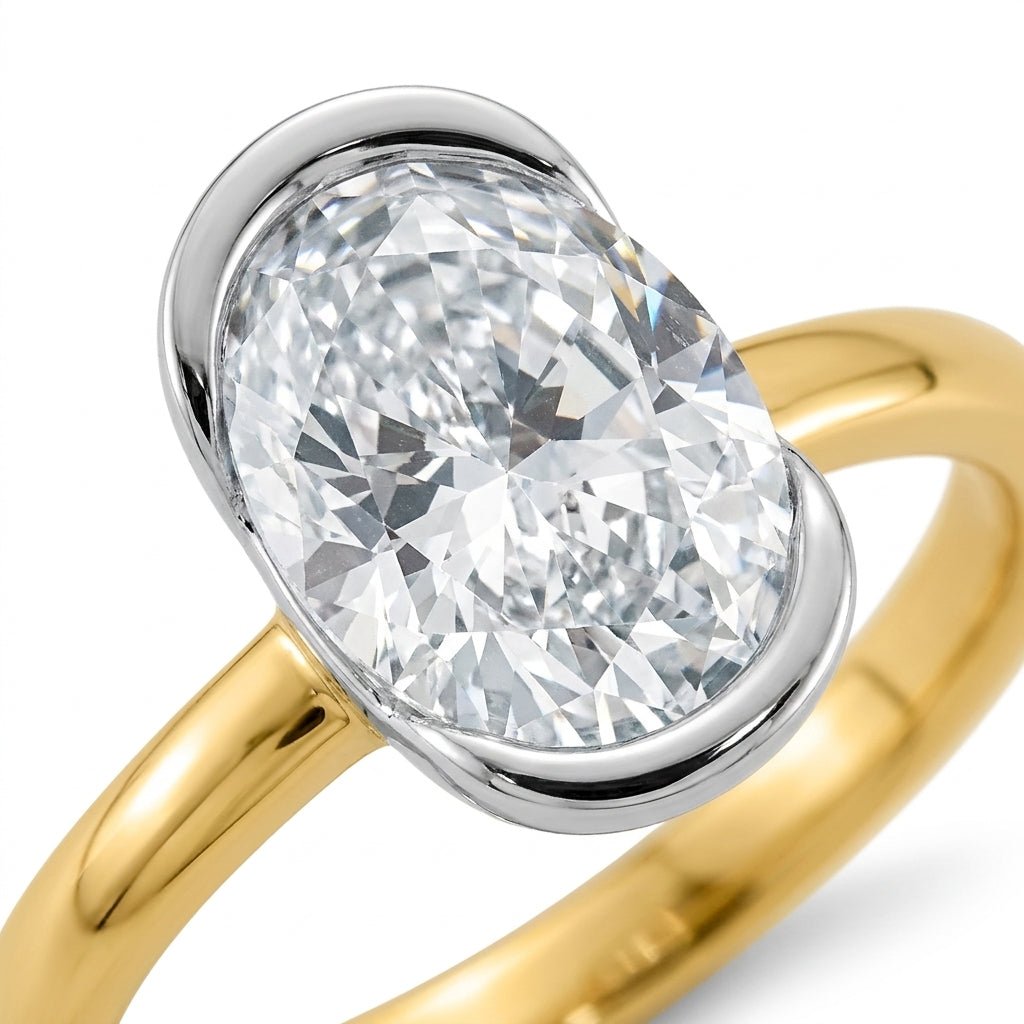 RM12973-200-LD Oval half-bezel engagement ring macro-sparkle