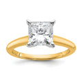 10ktt 2ct Lab Grown Diamond VS+ F+ Princess Comp Solitaire Eng Ring - authentic supplier studio photograph