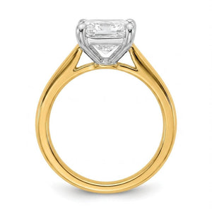 2 carat radiant lab grown diamond engagement ring - side profile