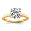 10ktt 2ct Lab Grown Diamond VS+ F+ Round Comp Solitaire Eng Ring - authentic supplier studio photograph