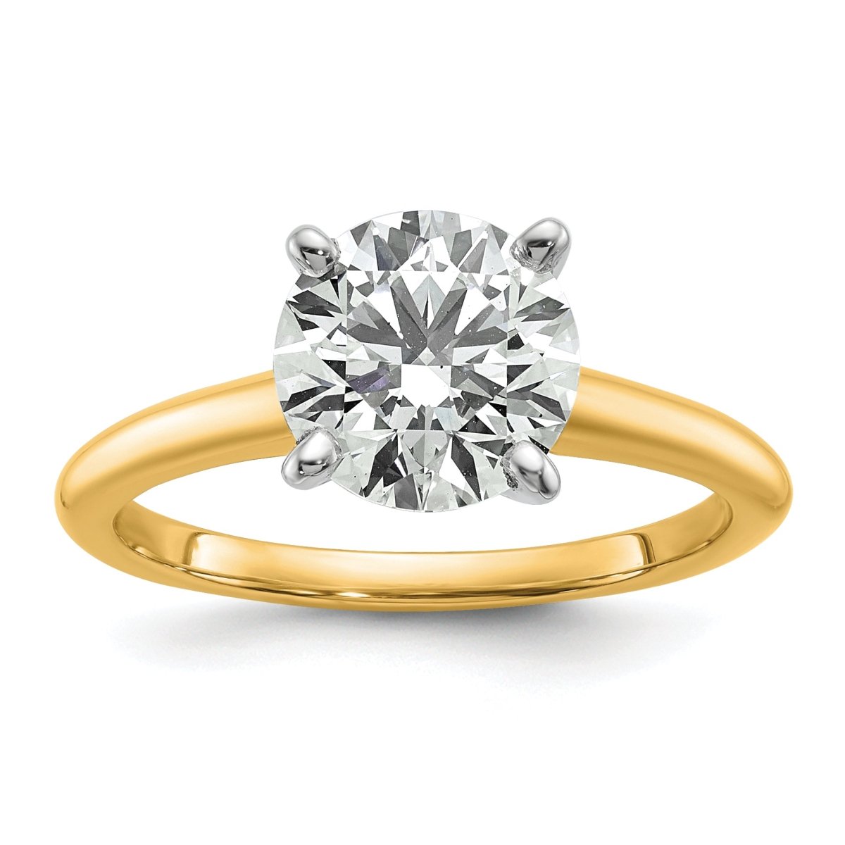 10ktt 2ct Lab Grown Diamond VS+ F+ Round Comp Solitaire Eng Ring - authentic supplier studio photograph