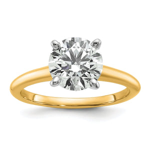 10ktt 2ct Lab Grown Diamond VS+ F+ Round Comp Solitaire Eng Ring - authentic supplier studio photograph