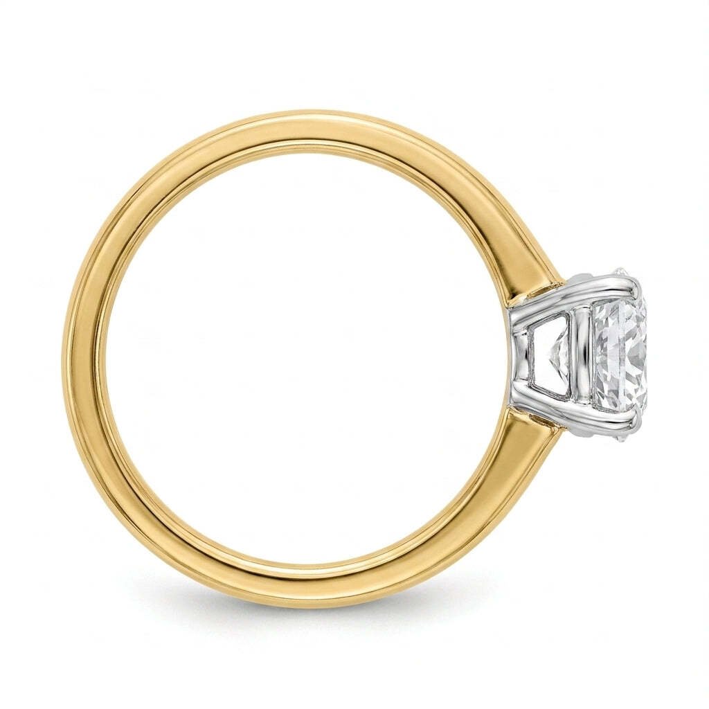 RM12841-250C-LD Cushion solitaire engagement ring side-profile